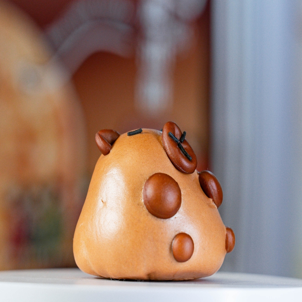 水豚包 (抺茶紅豆餡) 4個/包 Capybara-shaped Dumplings (Matcha Red Bean) 4pcs/bag