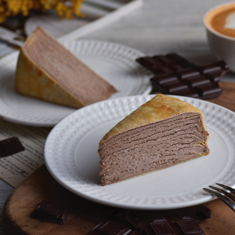 【Need to order】Chocolate Mille Crepe Cake  8 inch, 1.5 lb 
