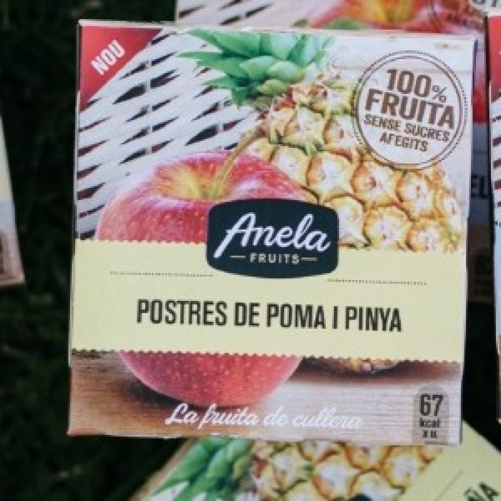【西班牙直送】Anela Fruit 100%有機果蓉(蘋果+菠蘿)一盒兩杯入 【Imported from Spain】Anela 100% organic Fruit Puree (Apple+Pineapple) 2-pc Cup Set