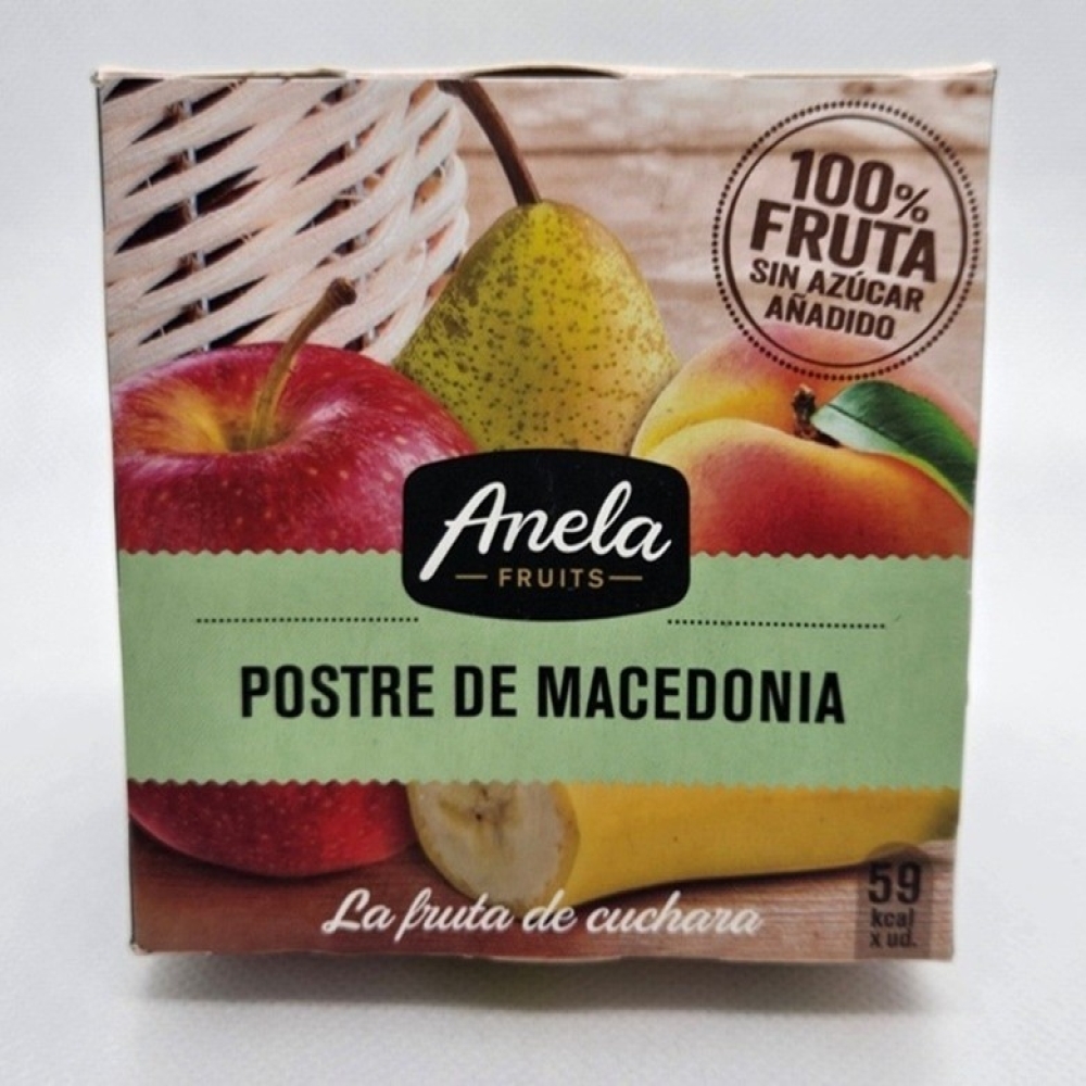 【西班牙直送 】Anela Fruit 100%有機果蓉(蘋果+香蕉+桃+梨)一盒兩杯入 【Imported from Spain】Anela 100% organic Fruit Puree (Apple+Banana+Peach+Pear) 2-pc Cup Set